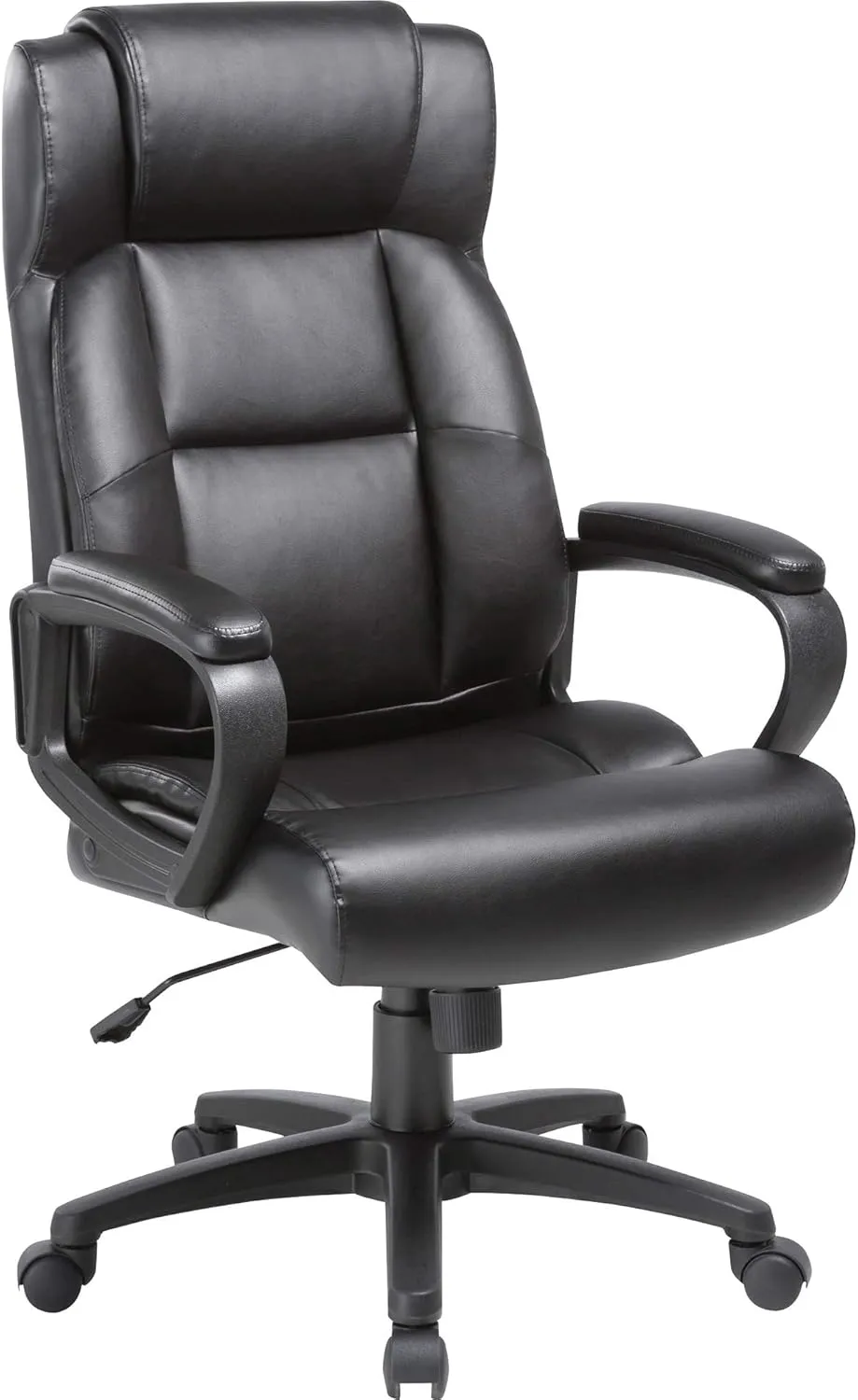 Lorell Soho High-Back Black Leather Executive Chair
