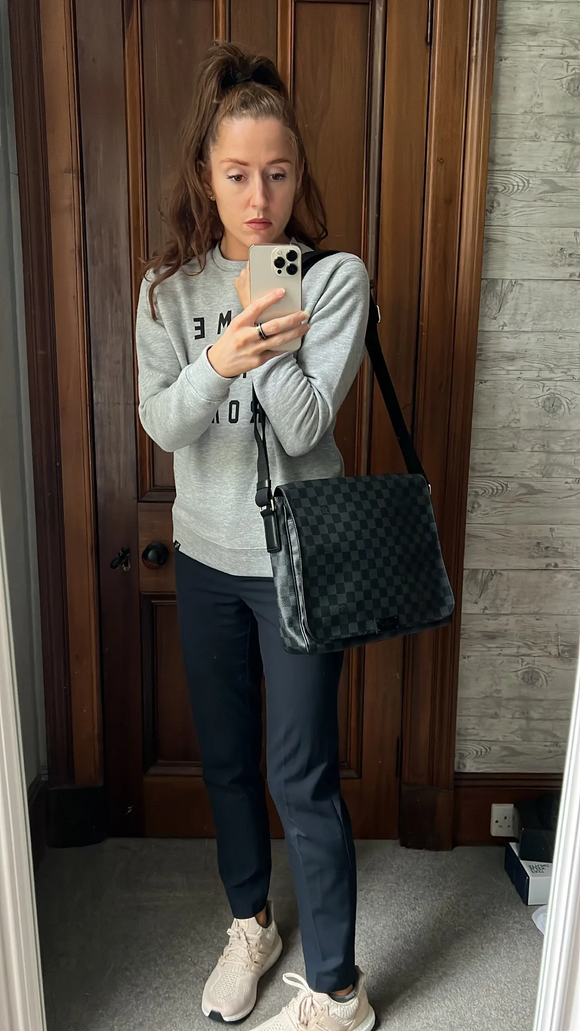 Louis Vuitton PM District Messenger Bag Damier Graphite