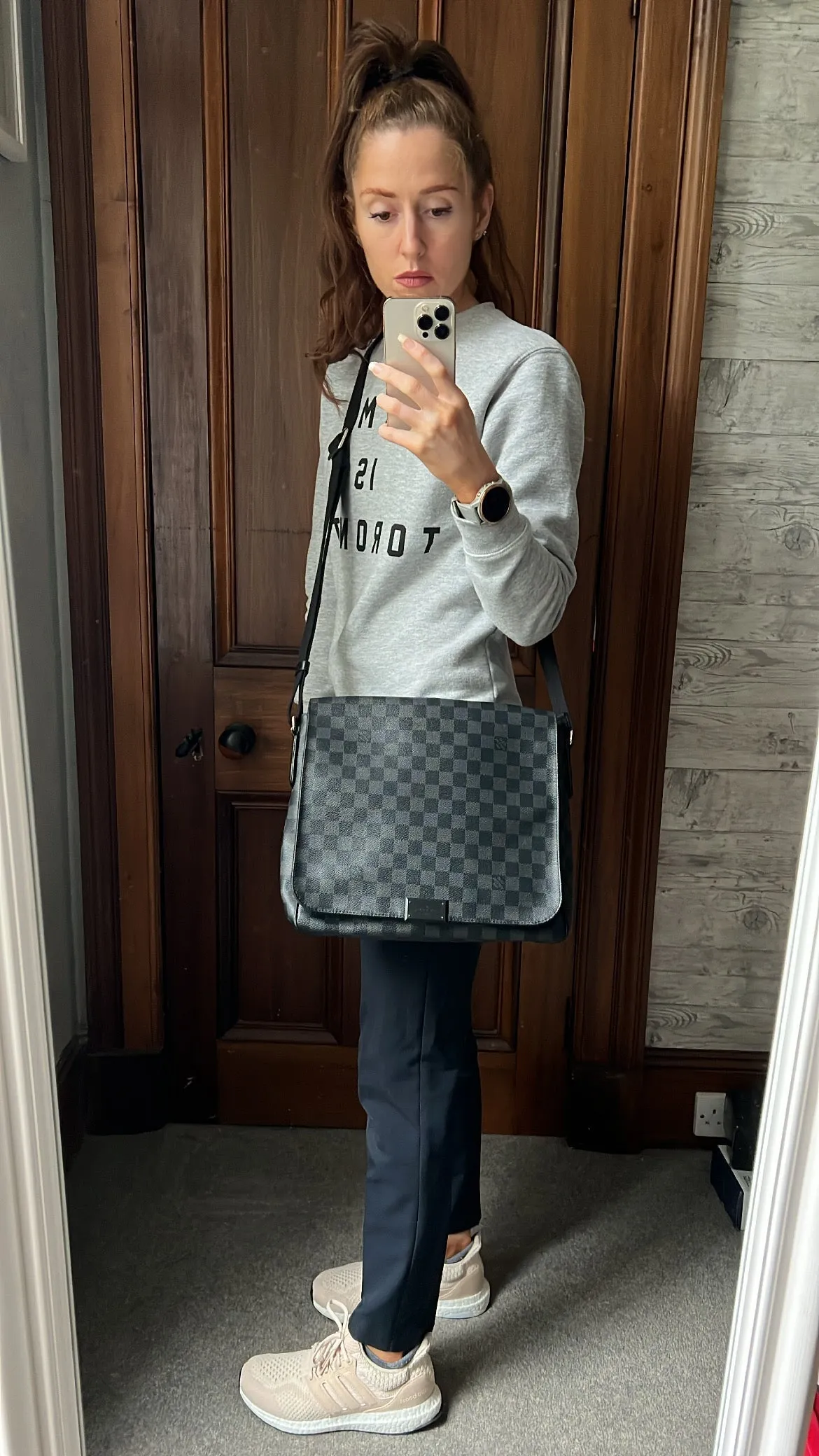 Louis Vuitton PM District Messenger Bag Damier Graphite