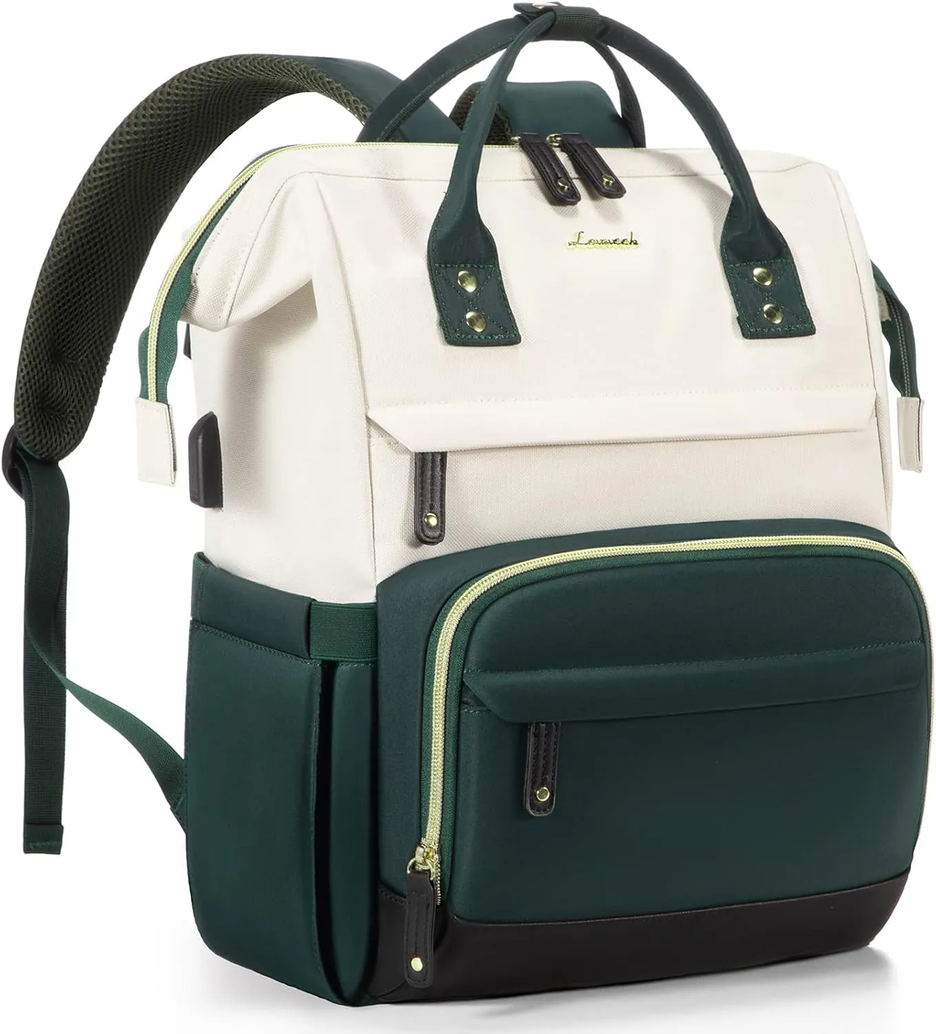 LOVEVOOK Laptop Backpack for Women, 15.6 Inch Work Business Backpacks Purse with USB Port, Large Capacity Nurse Bag College Bookbag for School, Waterproof Casual Daypack for Travel
