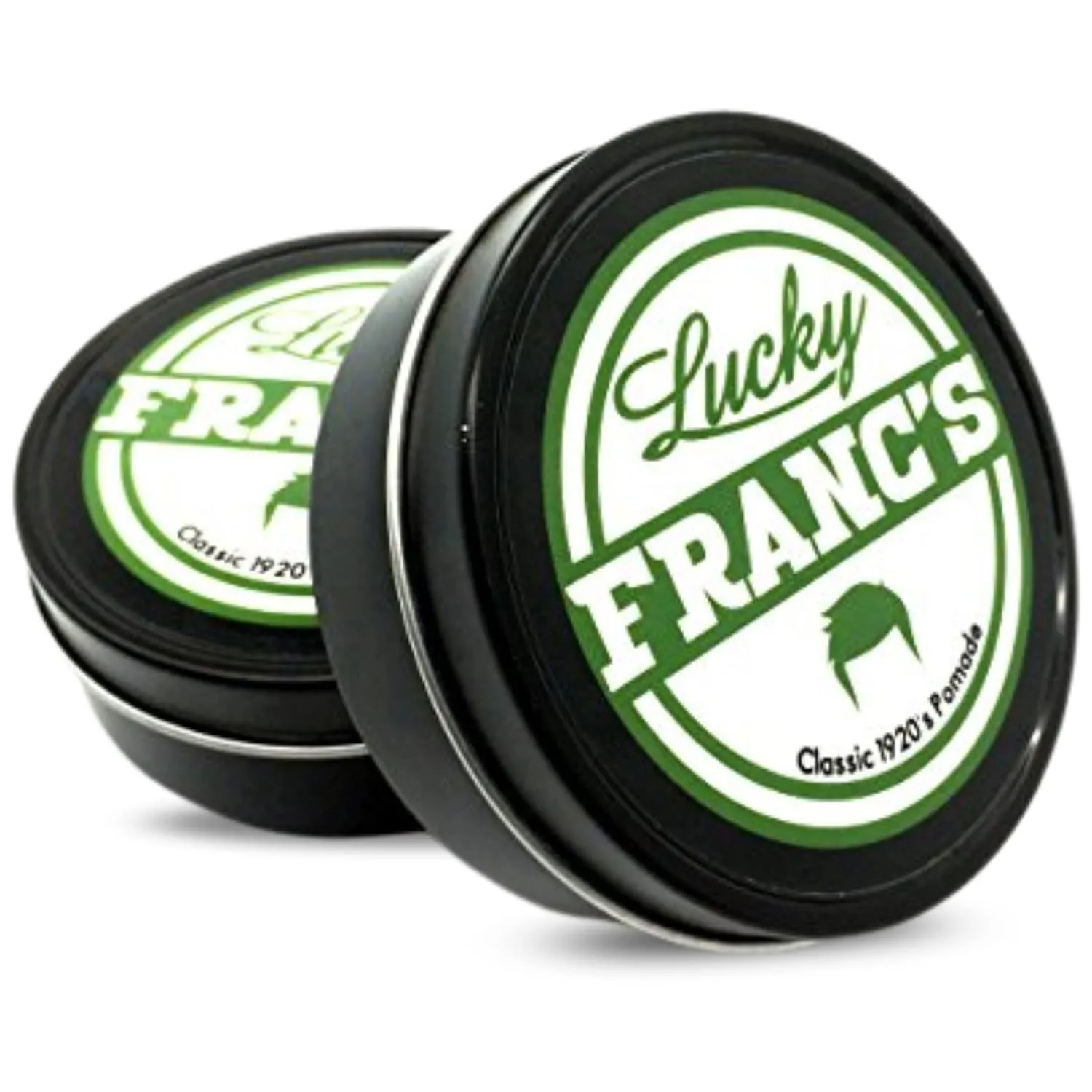 Lucky Franc's Oil Based Hair Pomade. 1920's style. Medium Hold and Shine. Pompadour Undercut Contour Rockabilly Comb Over Quiff Greaser Slick Back G-Eazy Style 50's styles. Handmade in the USA