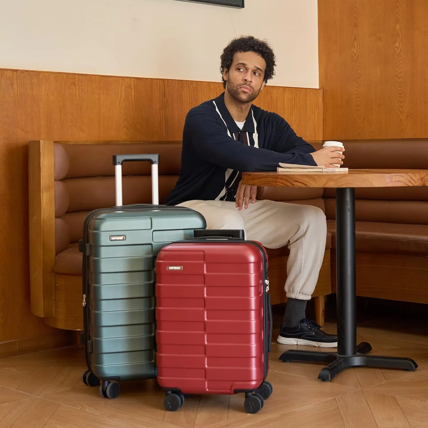 Luggage Sets 3 Piece (3-YEARS VIP SERVICE) Hardside Expandable Ultra Durable Polycarbonate Lightweight Carry On Travel Suitcase with TSA Lock Spinner Wheels, Wine Red