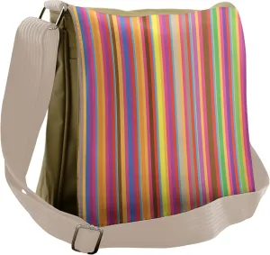 Lunarable Abstract Messenger Bag, Colorful Symmetrical Motif, Unisex Cross-body