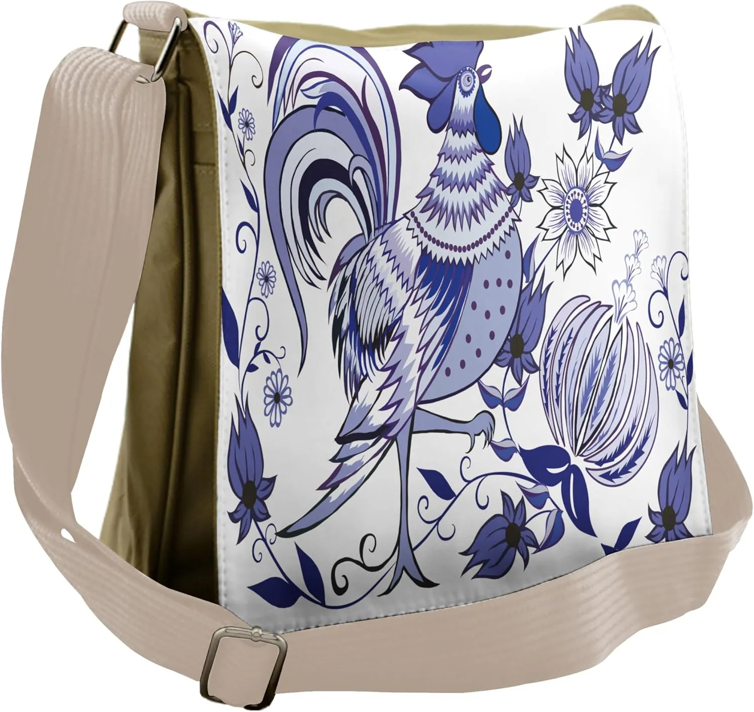 Lunarable Gallus Messenger Bag, Farmland Animal, Unisex Cross-body