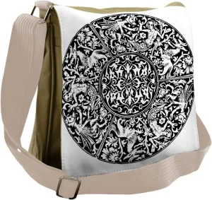 Lunarable Gothic Messenger Bag, Mystical Medieval, Unisex Cross-body