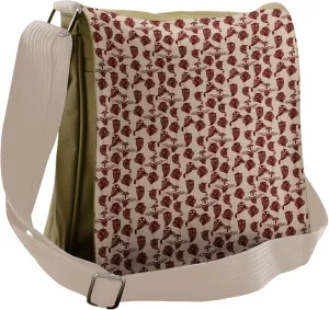 Lunarable Owl Messenger Bag, Forest Birds Wildlife Habitat, Unisex Cross-body