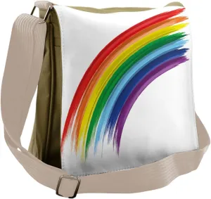 Lunarable Rainbow Messenger Bag, Pride Week Love Freedom, Unisex Cross-body