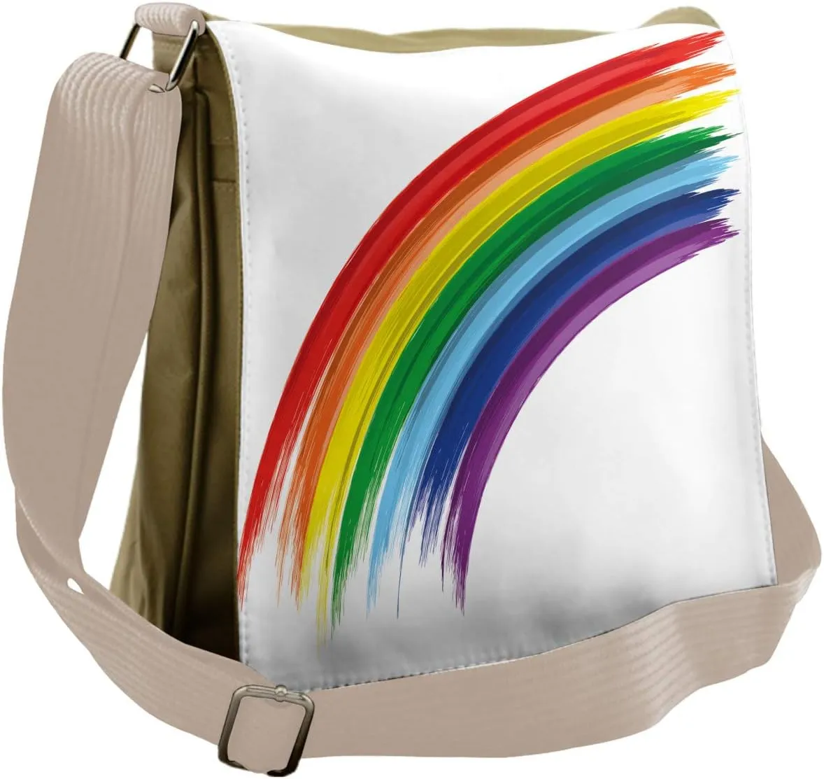 Lunarable Rainbow Messenger Bag, Pride Week Love Freedom, Unisex Cross-body