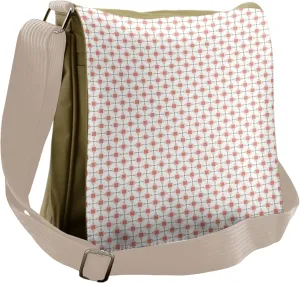 Lunarable Retro Messenger Bag, Moire Uneven Squares Checked, Unisex Cross-body