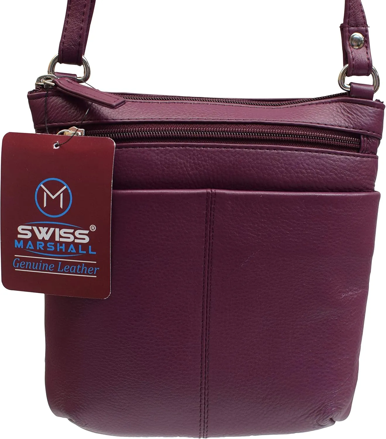 Luxury Women's Quality Zipper Purse Handbag Genuine Leather Ladies Crossbody Shoulder Bag