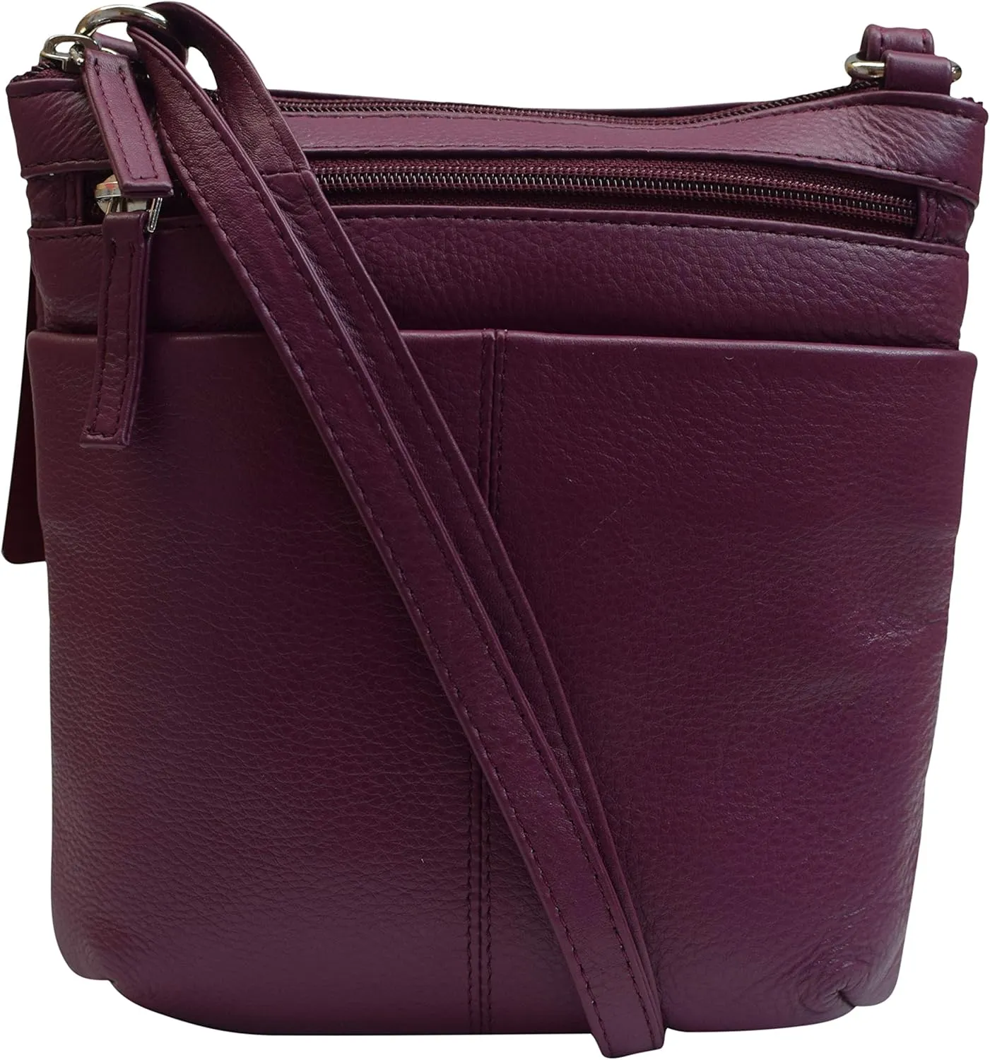 Luxury Women's Quality Zipper Purse Handbag Genuine Leather Ladies Crossbody Shoulder Bag