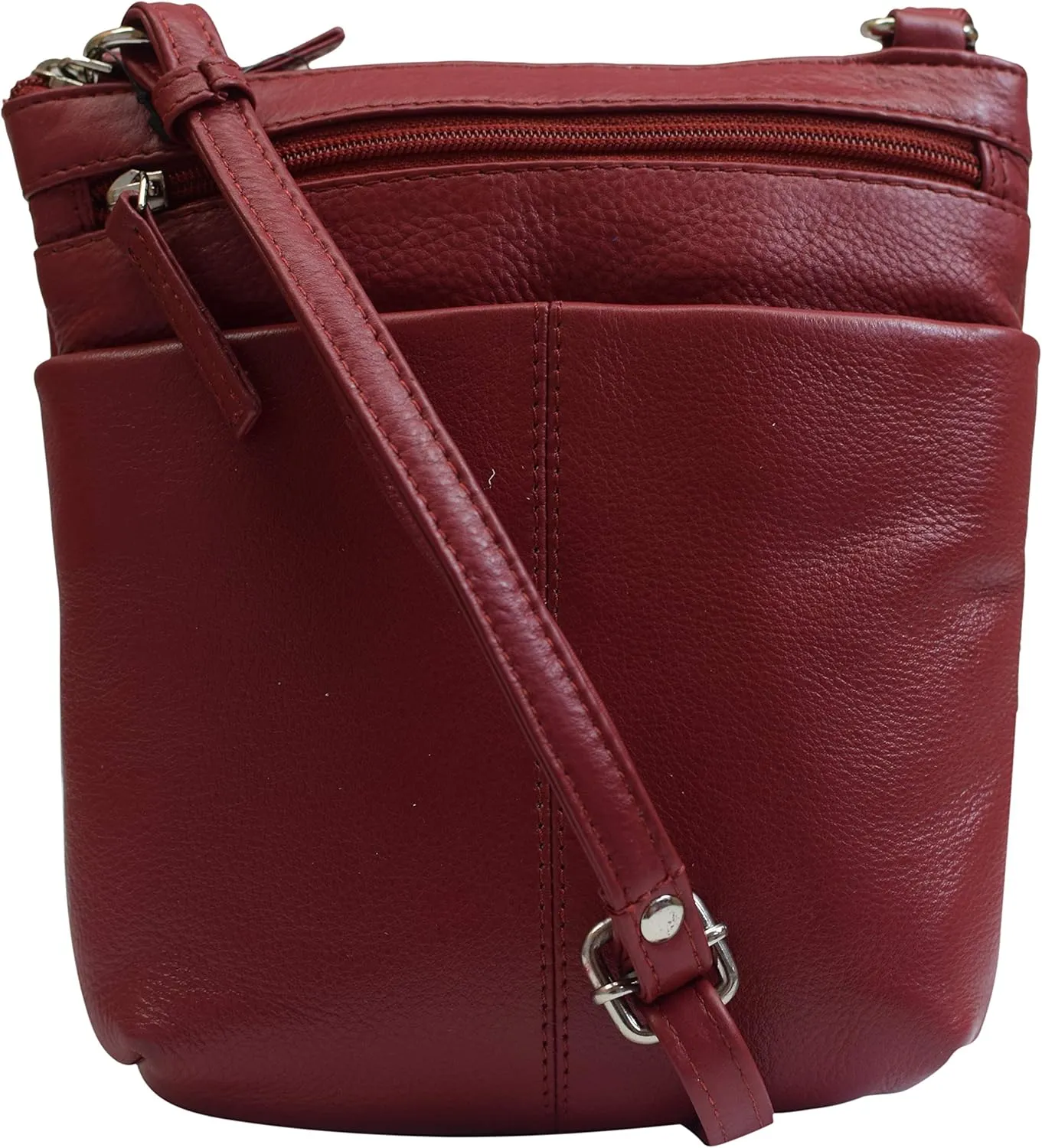 Luxury Women's Quality Zipper Purse Handbag Genuine Leather Ladies Crossbody Shoulder Bag