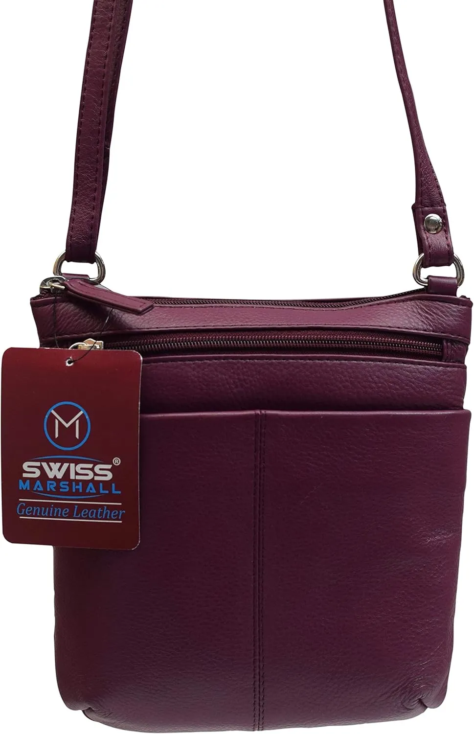 Luxury Women's Quality Zipper Purse Handbag Genuine Leather Ladies Crossbody Shoulder Bag