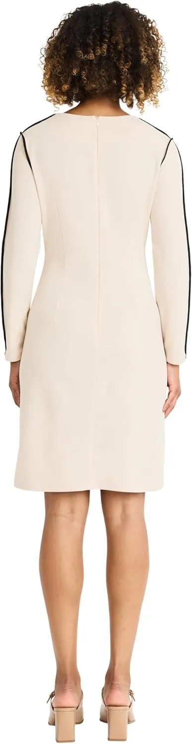 Maggy London Women's Sheath Dress with Contrast Seaming Details