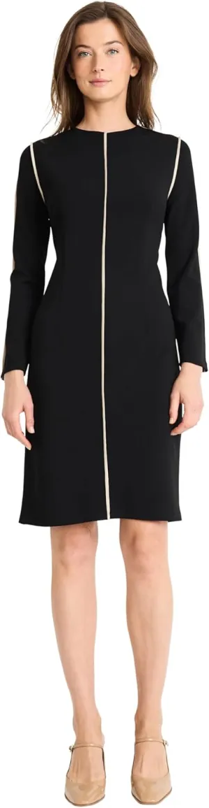Maggy London Women's Sheath Dress with Contrast Seaming Details