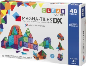 MAGNA-TILES DX 48-Piece Magnetic Construction Set, The ORIGINAL Magnetic Building Brand