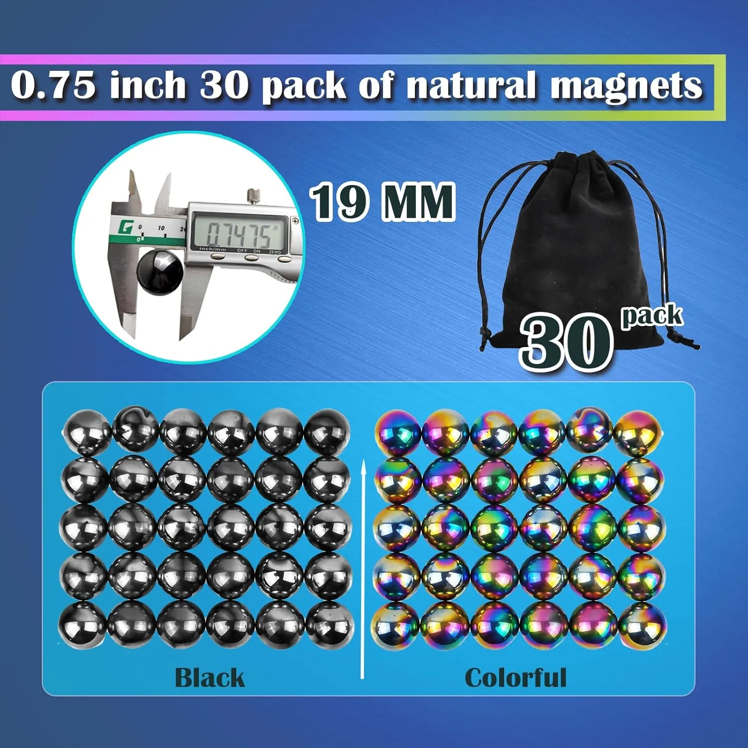 Magnetic Balls Fidget Toy, Adult Fidget Toys, Magnet Balls Can Replace Ferrite Putty, Office Desktop Decoration, Stress Relief, Anti Anxiety Magnetic Balls,Executive Desk Toys (30 Pcs Black)