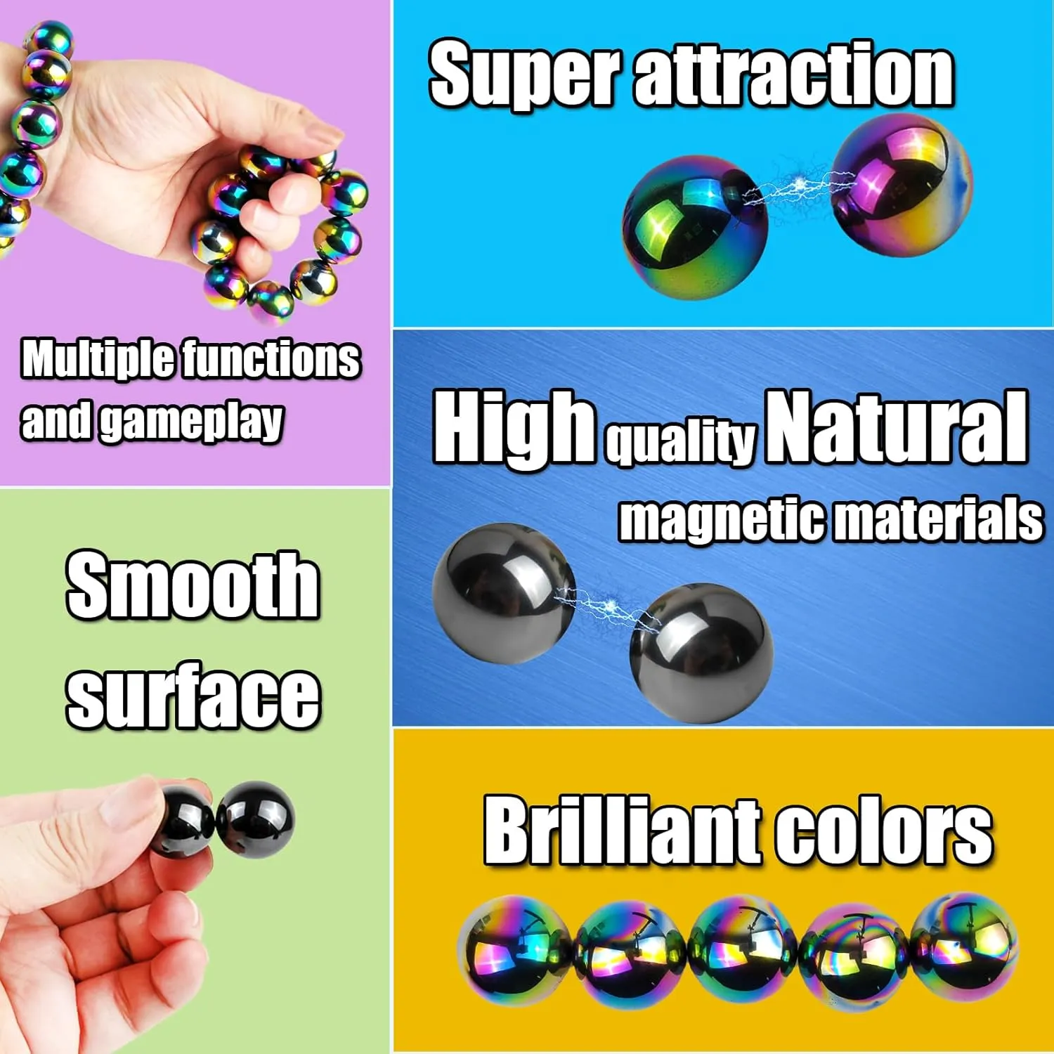 Magnetic Balls Fidget Toy, Adult Fidget Toys, Magnet Balls Can Replace Ferrite Putty, Office Desktop Decoration, Stress Relief, Anti Anxiety Magnetic Balls,Executive Desk Toys (30 Pcs Black)