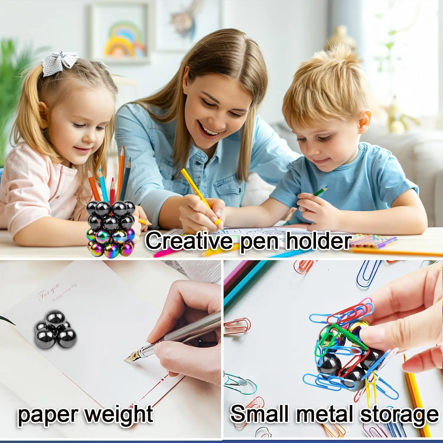 Magnetic Balls Fidget Toy, Adult Fidget Toys, Magnet Balls Can Replace Ferrite Putty, Office Desktop Decoration, Stress Relief, Anti Anxiety Magnetic Balls,Executive Desk Toys (30 Pcs Colorful)