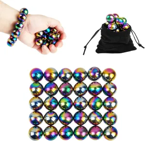 Magnetic Balls Fidget Toy, Adult Fidget Toys, Magnet Balls Can Replace Ferrite Putty, Office Desktop Decoration, Stress Relief, Anti Anxiety Magnetic Balls,Executive Desk Toys (30 Pcs Colorful)
