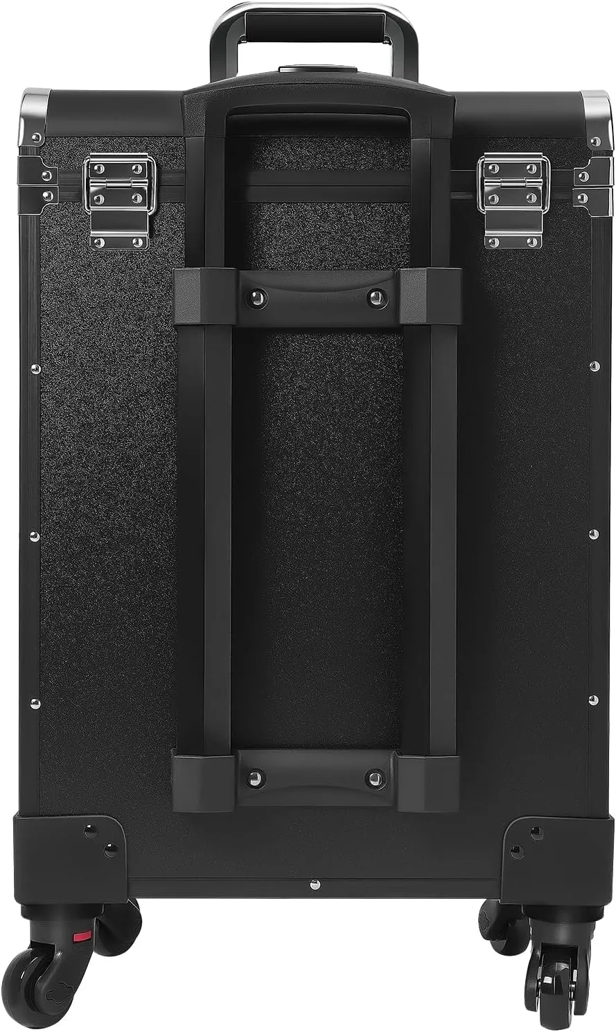 Makeup Train Case,Rolling Beauty Salon Luggage Hairdressing Trolley Travel Organizer Tool Box Cosmetic Luggage for Professional Hairdressers, Nail Technicians, Beauticians (Black Small)