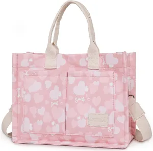 Makukke Tote Bags for Women Handbag Small Tote Purse Nylon Shoulder Bag Crossbody Bag for Office, Travel