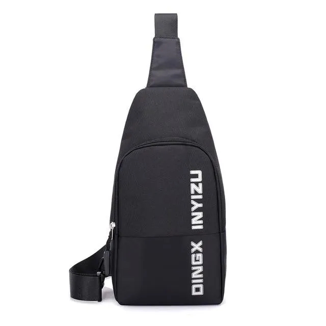 Man USB Charging Smart Backpack Waterproof Single Shoulder Bags Male Antitheft Chest Bag Leisure Messengers School Bag Bagpack