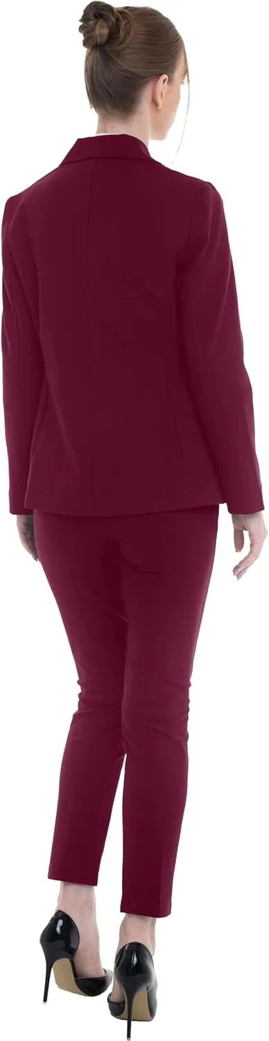Marycrafts Women's Pant Suits Set – Professional Business Suiting Blazer and Pants 2 Piece Outfit