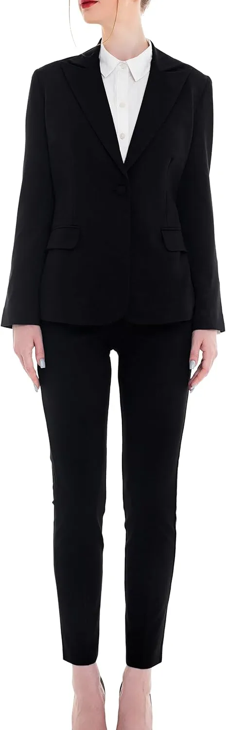Marycrafts Women's Pant Suits Set – Professional Business Suiting Blazer and Pants 2 Piece Outfit