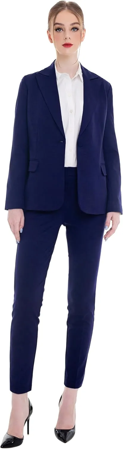 Marycrafts Women's Pant Suits Set – Professional Business Suiting Blazer and Pants 2 Piece Outfit