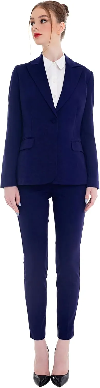 Marycrafts Women's Pant Suits Set – Professional Business Suiting Blazer and Pants 2 Piece Outfit
