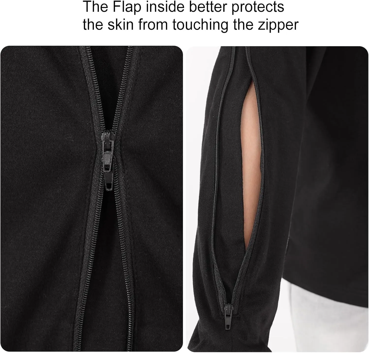 Mastectomy Shirts with Drain Pockets & Dialysis Sweatshirts with Arm Zipper for Women, Comfort and Easy Port Access