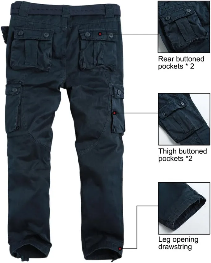 Match Men's Casual Wild Cargo Pants Outdoors Work Wear #6531