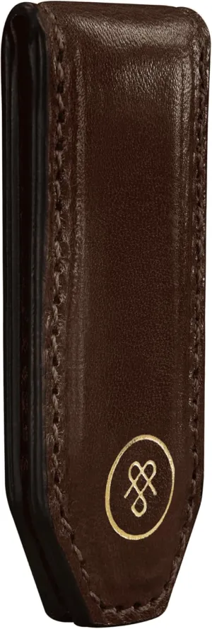 Maxwell Scott - Mens Luxury Leather Magnetic Money Clip - Handmade from Premium Italian Full Grain Hides - The Pesaro