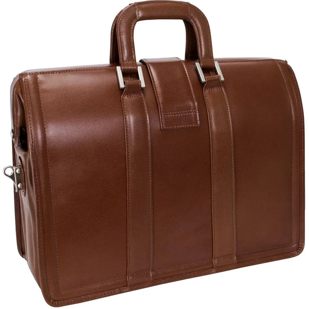 McKlein USA Morgan 17" Leather Litigator Laptop Briefcase