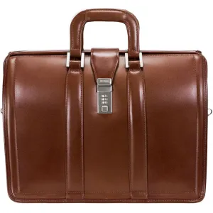 McKlein USA Morgan 17" Leather Litigator Laptop Briefcase