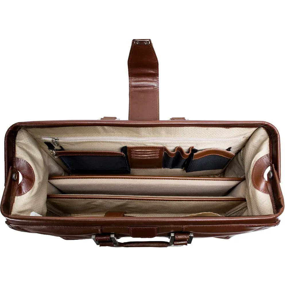 McKlein USA Morgan 17" Leather Litigator Laptop Briefcase