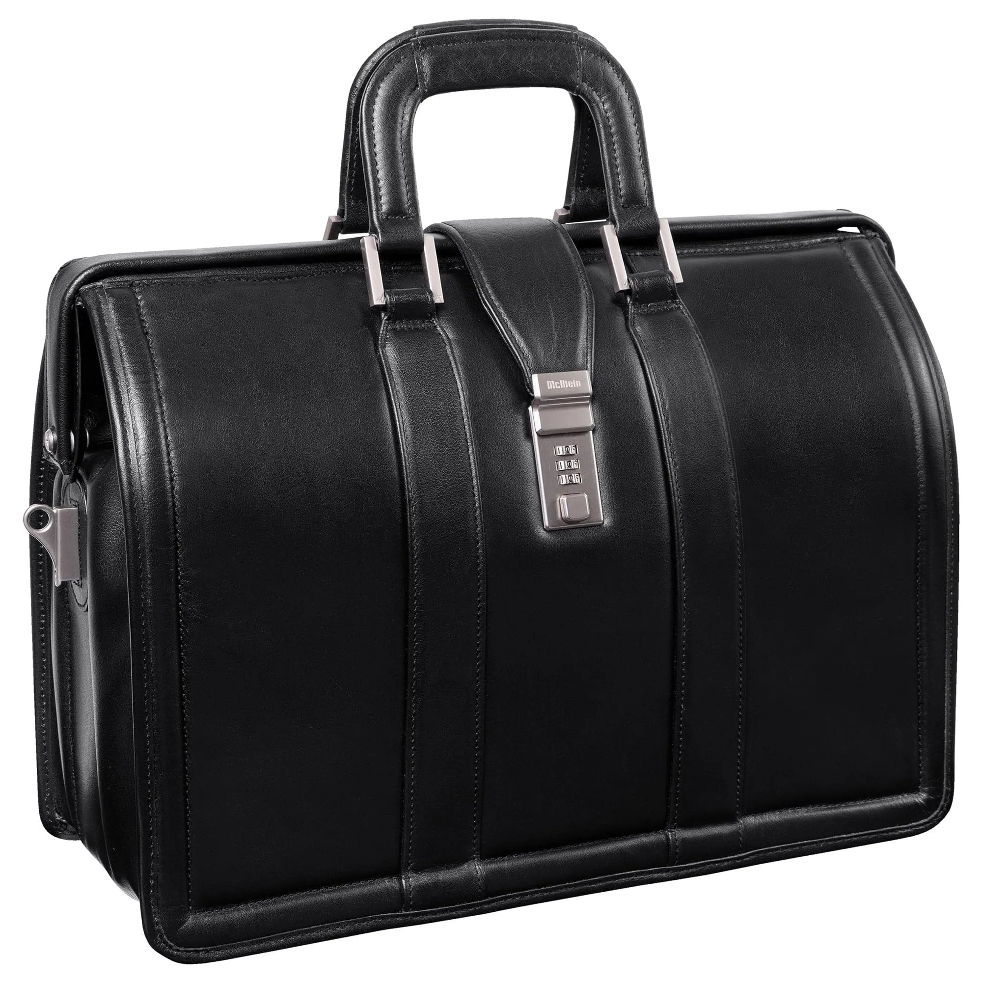 McKlein USA Morgan 17" Leather Litigator Laptop Briefcase