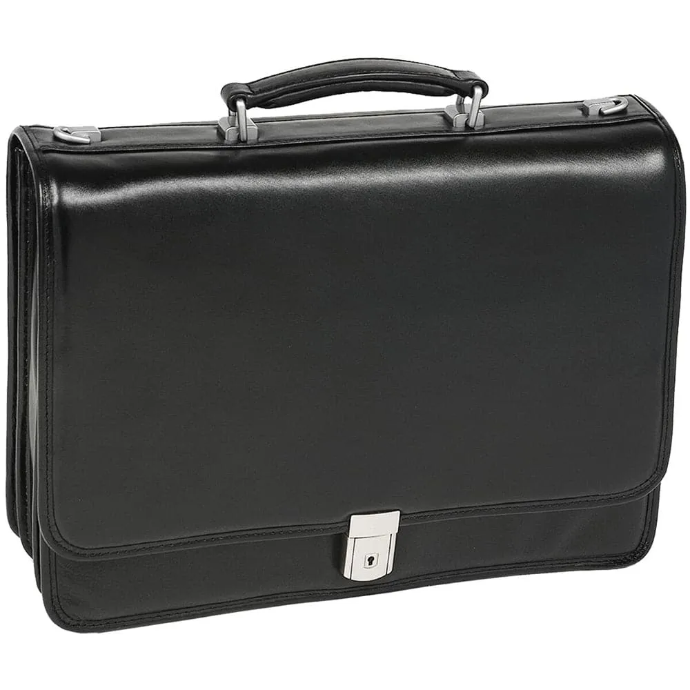 McKlein USA River North 15" Leather Triple Compartment Laptop Briefcase
