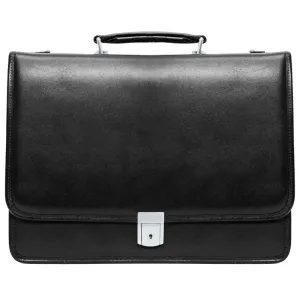 McKlein USA River North 15" Leather Triple Compartment Laptop Briefcase