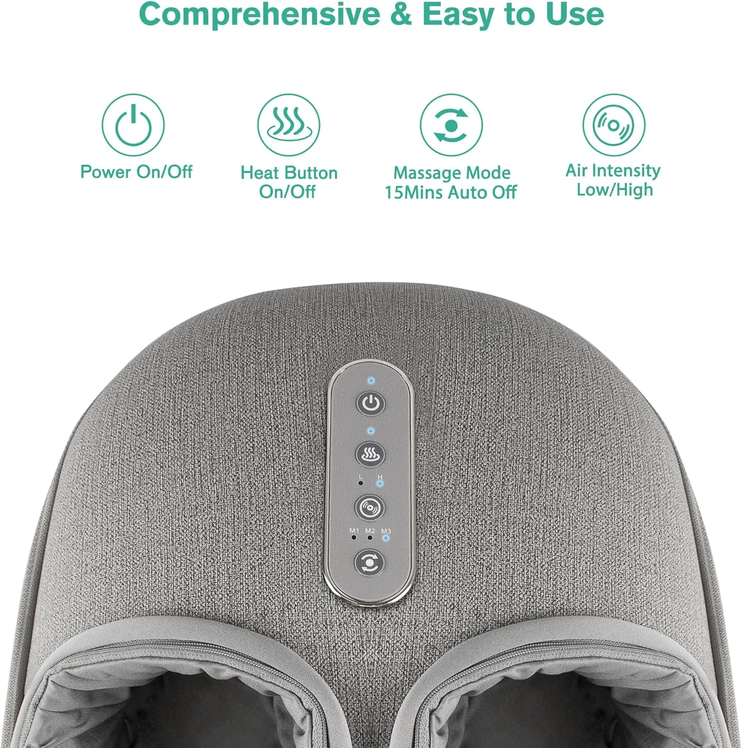 Medcursor Foot Massager Machine with Heat, Shiatsu Deep Kneading, Delivers Relief for Tired Muscles and Plantar, Multi-Level Settings & Adjustable Intensity for Home or Office Use, FSA HSA Eligible