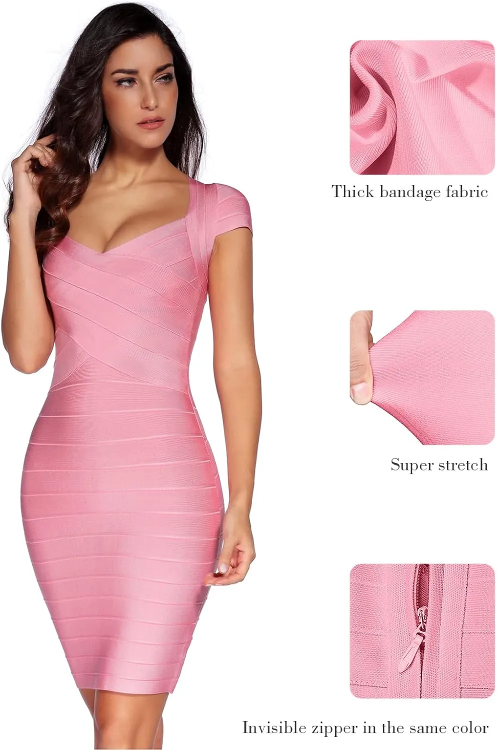 meilun Sexy Backless Lace-up Short Prom Homecoming Dress Short Sleeve Bodycon Cocktail Party Club Dress