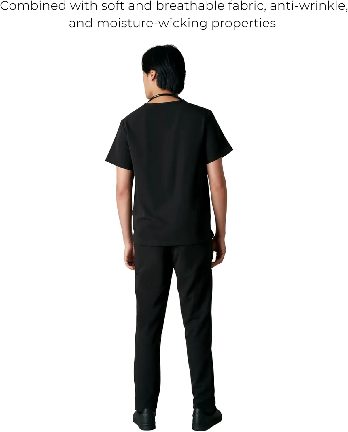 Members Only Brighton V-Neck Mens Scrubs Top with Pockets | Medical Scrubs for Men | Hospital Uniform | Stretch Fabric
