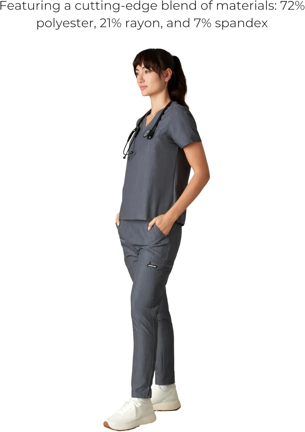 Members Only Women's Bari Scrub Top with 1 Pocket |Hospital Uniform|