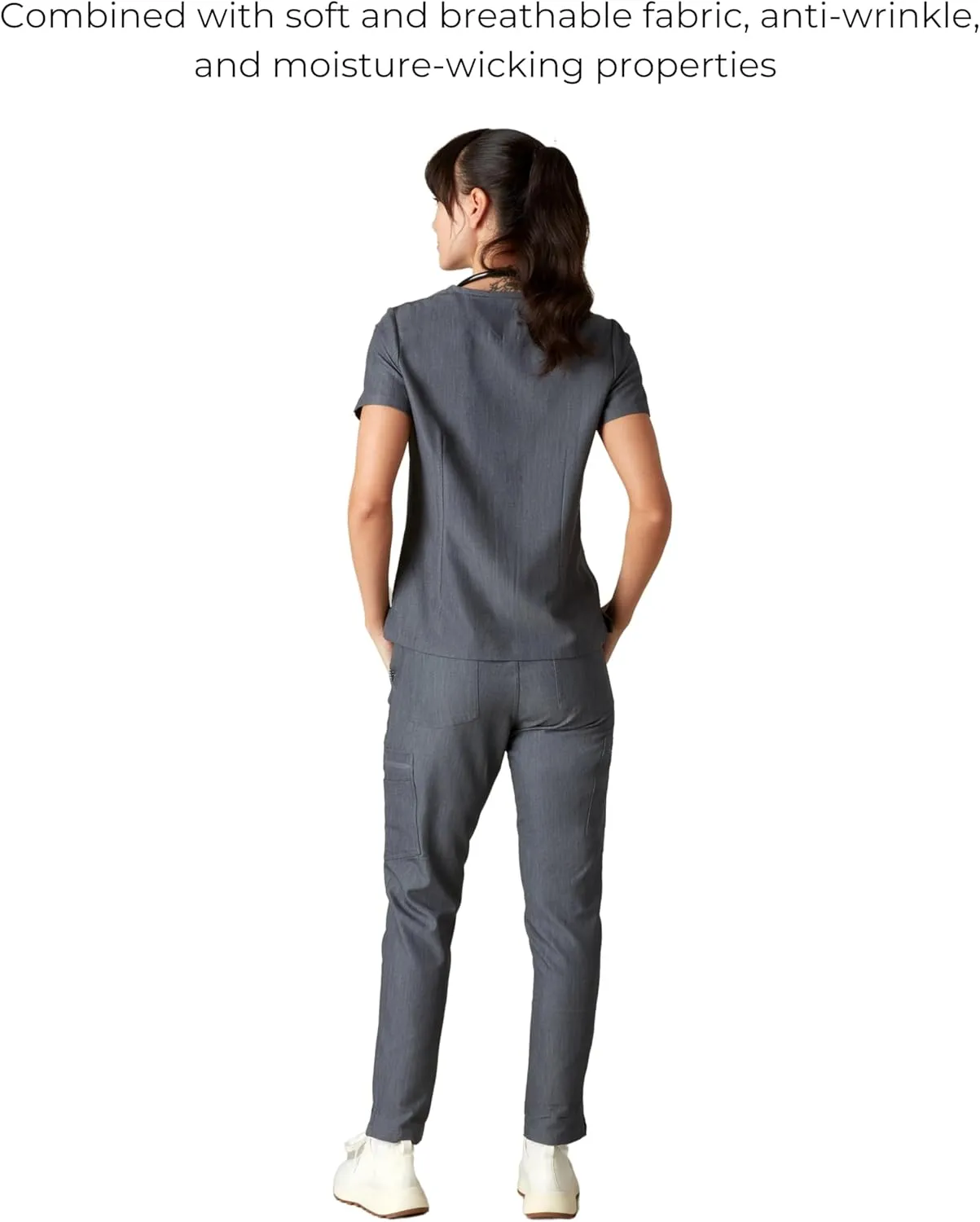 Members Only Women's Bari Scrub Top with 1 Pocket |Hospital Uniform|