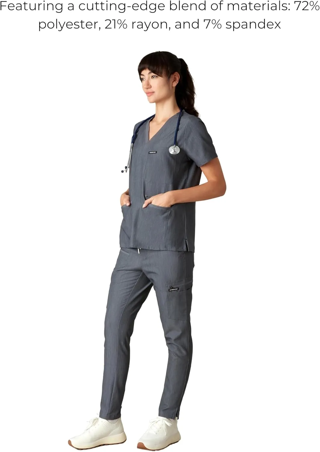 Members Only Women's Palermo Scrub Top with 4 Pocket | Hospital Uniform|