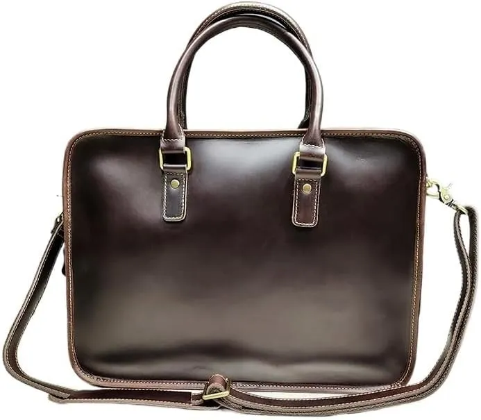 Men's Briefcase Business Handbag Leather Crossbody Bag Office Workplace