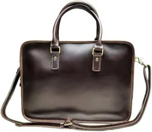 Men's Briefcase Business Handbag Leather Crossbody Bag Office Workplace