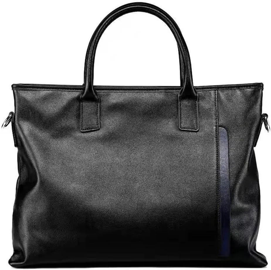 Men's Briefcase Men's Leather Briefcase Business Shoulder Bag Handbag for Work Office Travel