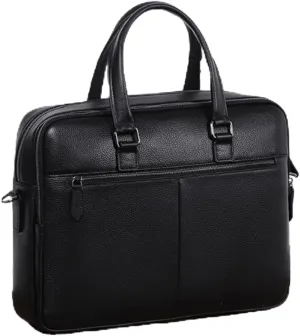 Mens Briefcase, Multipocket, Leathers Suitcase Bag, Waterproof Work Bag, Versatile, Travel Messenger Crossbody Bag, For Office Business, 15.3in